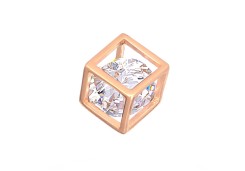 Серебряная подвеска с позолотой с фианитом