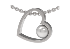 Серебряная подвеска с жемчугом