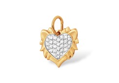 Золотая подвеска с фианитом