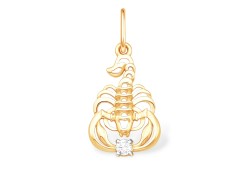 Золотая подвеска с фианитом