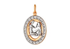 Золотая подвеска с фианитом