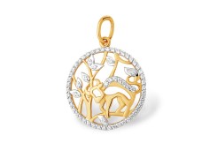 Золотая подвеска с фианитом