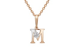 Золотая подвеска с фианитом