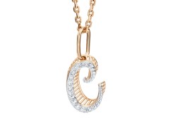 Золотая подвеска с фианитом