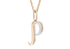 Золотая подвеска с фианитом