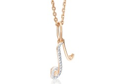 Золотая подвеска с фианитом