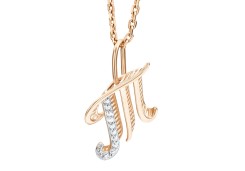 Золотая подвеска с фианитом