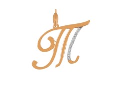 Золотая подвеска с фианитом