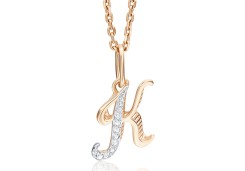 Золотая подвеска с фианитом