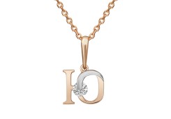 Золотая подвеска с фианитом