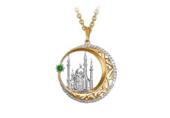 Золотая подвеска с фианитом