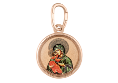 Золотая подвеска с эмалью