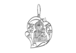 Серебряная подвеска с фианитом