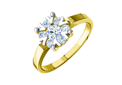 Золотое кольцо с фианитом