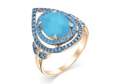 Золотое кольцо с бирюзой