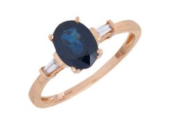 Золотое кольцо с сапфиром