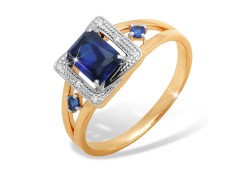 Золотое кольцо с сапфиром