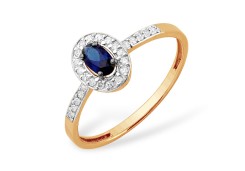 Золотое кольцо с сапфиром