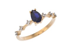 Золотое кольцо с сапфиром