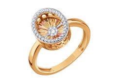 Золотое кольцо с бриллиантом