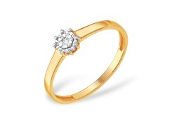Золотое кольцо с бриллиантом
