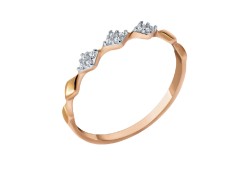 Золотое кольцо с бриллиантом