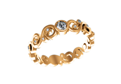 Золотое кольцо с бриллиантом