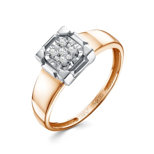 Золотое кольцо с бриллиантом