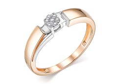 Золотое кольцо с бриллиантом
