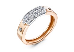 Золотое кольцо с бриллиантом