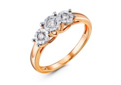 Золотое кольцо с бриллиантом