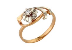 Золотое кольцо с бриллиантом