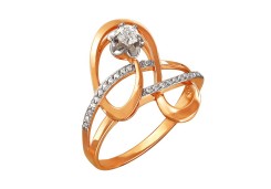 Золотое кольцо с бриллиантом