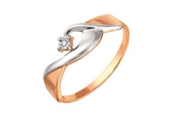 Золотое кольцо с бриллиантом