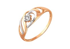 Золотое кольцо с бриллиантом