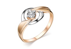 Золотое кольцо с бриллиантом