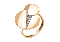 Золотое кольцо с фианитом