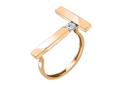 Золотое кольцо с фианитом