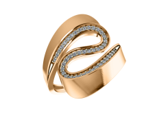 Золотое кольцо с фианитом