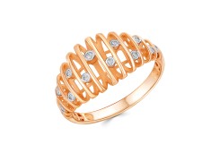 Золотое кольцо с фианитом