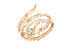 Золотое кольцо с фианитом