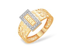 Золотое кольцо с фианитом