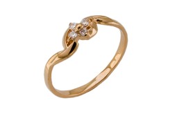 Золотое кольцо с фианитом