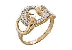 Золотое кольцо с фианитом