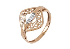 Золотое кольцо с фианитом