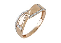 Золотое кольцо с фианитом
