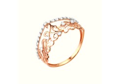 Золотое кольцо с фианитом