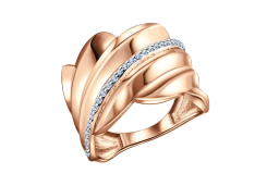 Золотое кольцо с фианитом