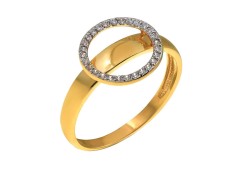 Золотое кольцо с фианитом