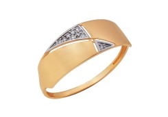 Золотое кольцо с фианитом